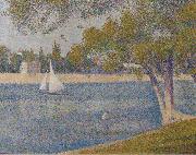 Georges Seurat The river Seine at La Grande-Jatte Spain oil painting artist